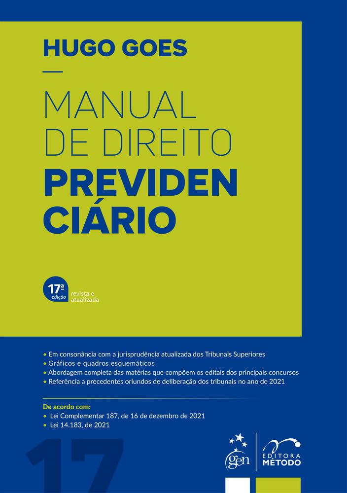 Imagem de MANUAL DE DIREITO PREVIDENCIARIO - METODO