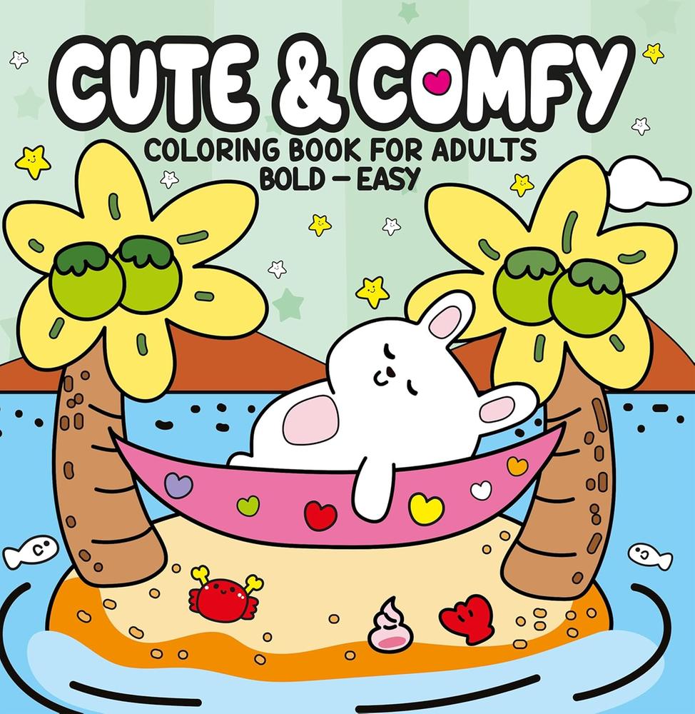 Imagem de CUTE E COMFY - COLORING BOOK FOR ADULTS - CAPA PRAIA - CAMELOT