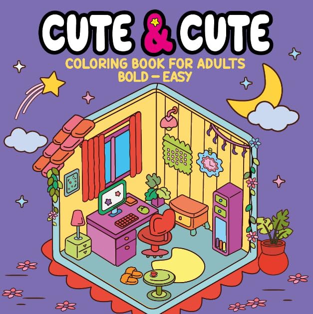 Imagem de CUTE E CUTE COLORING BOOK FOR ADULTS - LIVRO DE COLORIR - CAMELOT