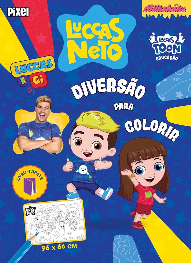 Luccas e Gi diversão para colorir