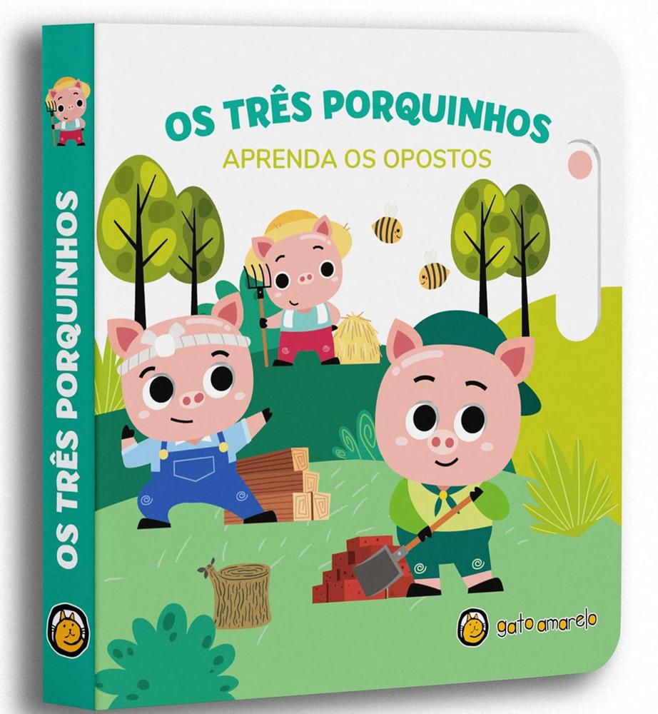 Imagem de TRES PORQUINHOS - APRENDA OS OPOSTOS (VOLUME 1) - GATO AMARELO