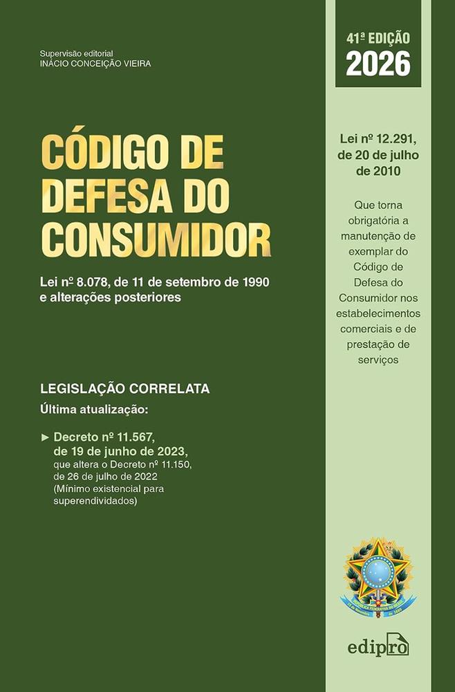 Imagem de CODIGO DE DEFESA DO CONSUMIDOR - 2026 - EDIPRO