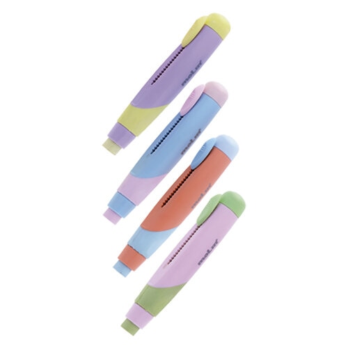 Caneta borracha cor pastel