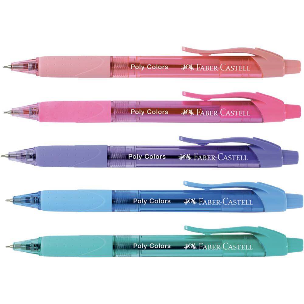 Caneta esferográfica 0.7mm poly colors diversos mo