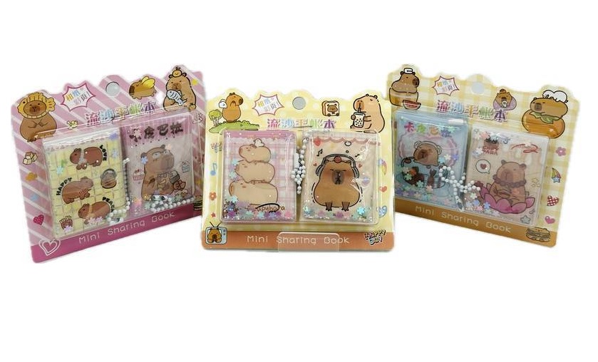 Caderno Mini Chaveiro Glitter com 2 Unidades Diver