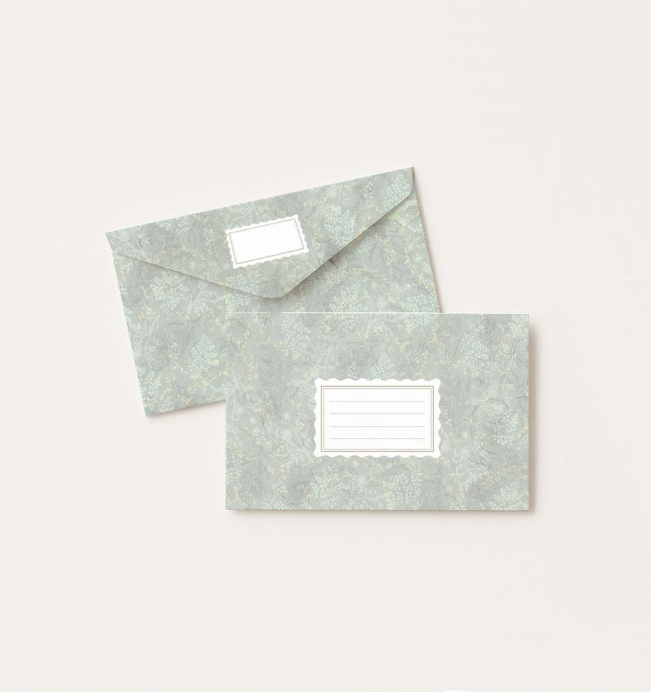 Envelope para papel de carta flora 4 unidades