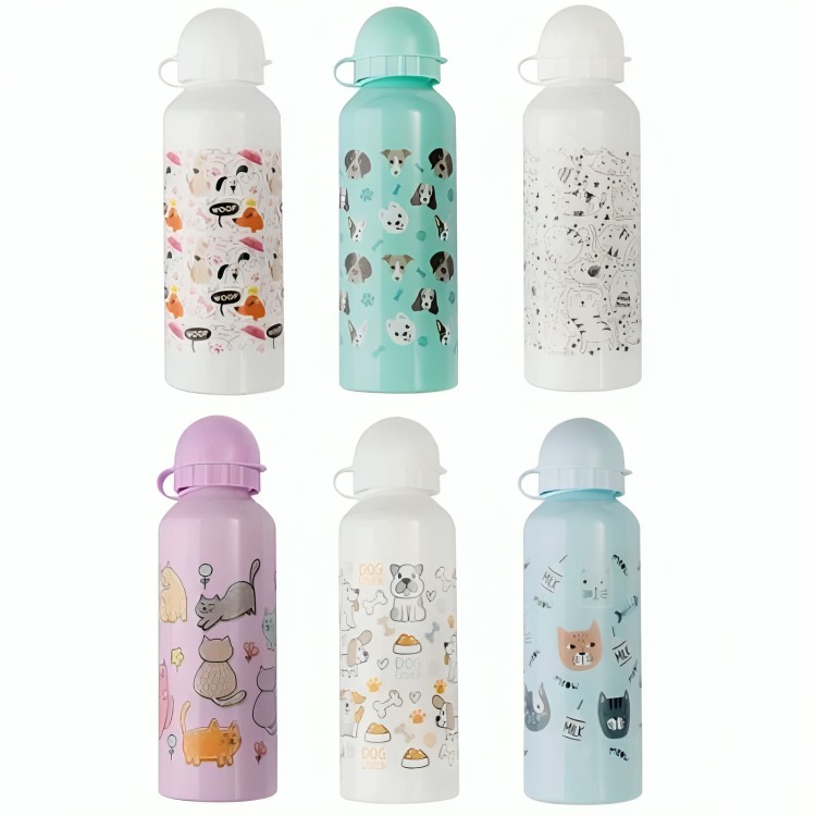 Garrafa alumínio 500ml pets diversas cores