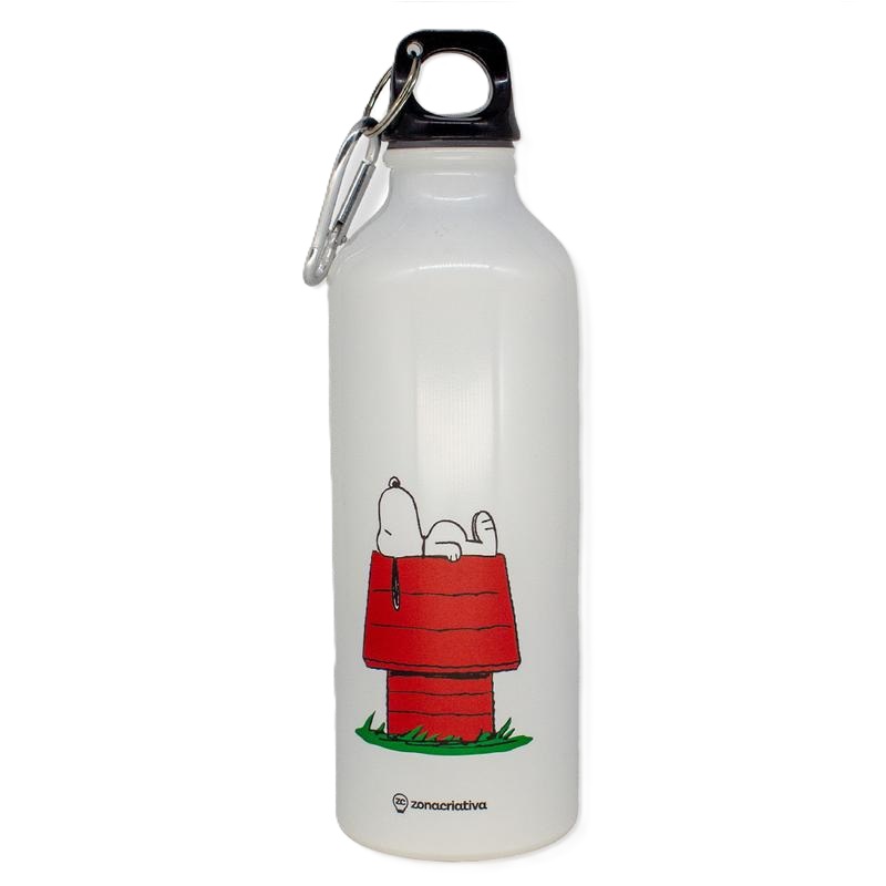 GARRAFA ALUMINIO 500ML C/MOSQUETAO SNOOPY 10073264 Z-CRIATIVA