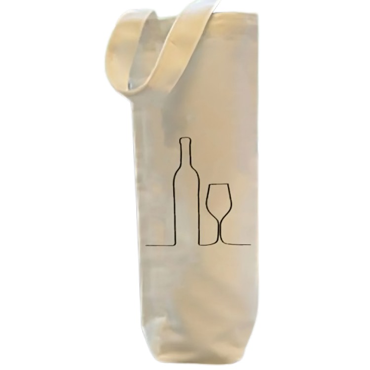 Sacola ecobag algodão cru p/ vinho