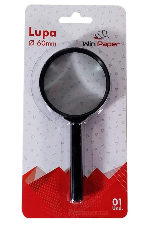 Lupa de mão 60mm diâmetro 10